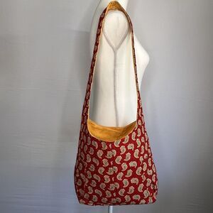 Boho Paisley Handmade Festival‎ Market Hippie Crossbody Bag W/Pockets Purse